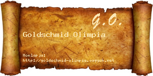 Goldschmid Olimpia névjegykártya